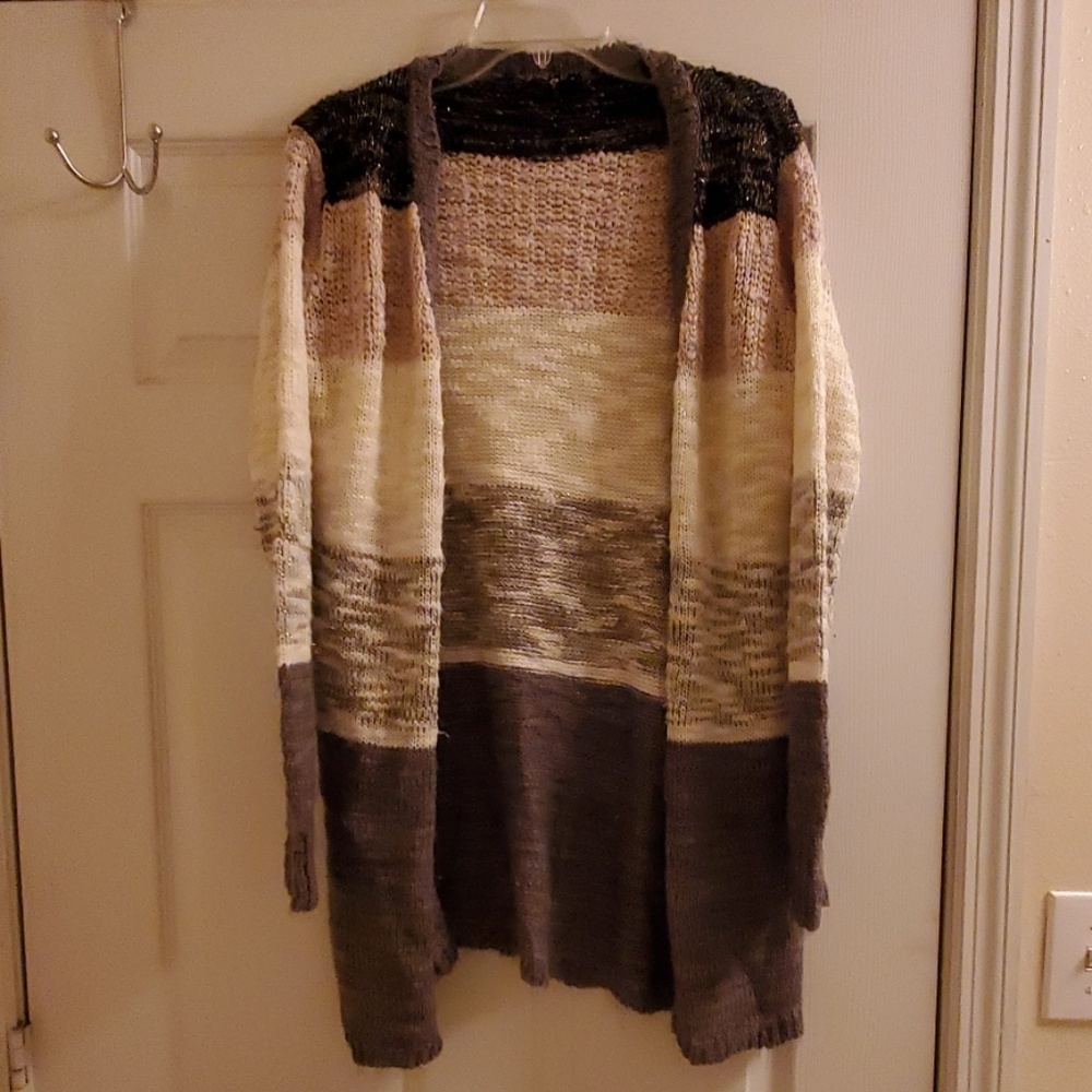 Multicolored knit cardigan